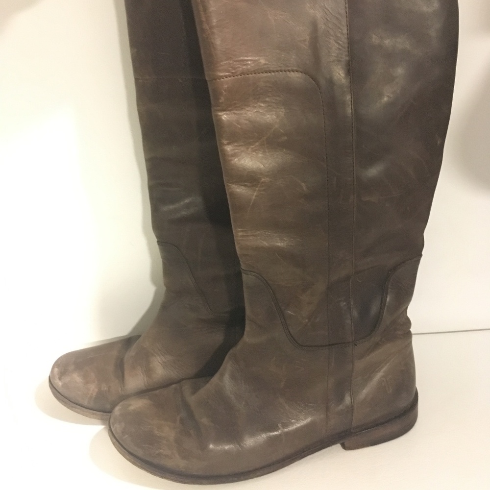 Frye Paige Riding Boot in chocolate brown 8.5